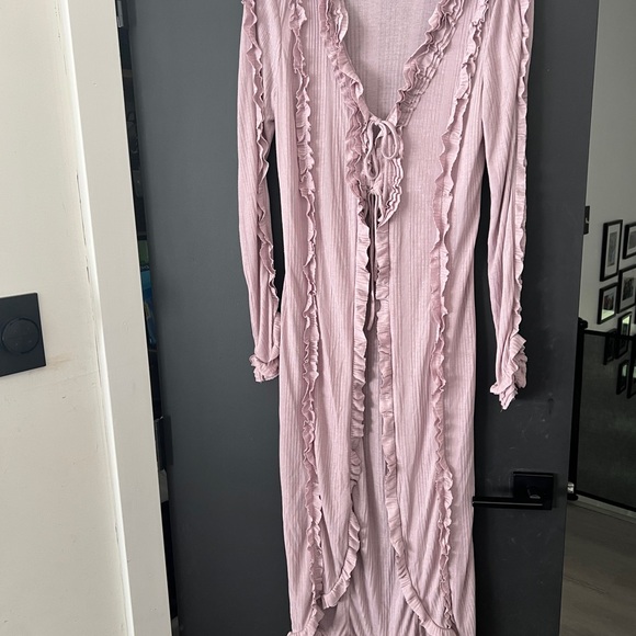 Free people get it girl lavender maxi top cardigan - Picture 4 of 9